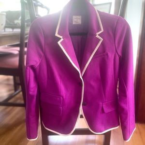 Never worn Fuchsia Blazer with White Trim, GAP, size 4